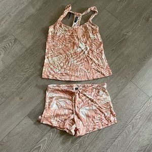 NEW AdoreMe Peach Bamboo Pajamas Tank and Shorts Set Size XS